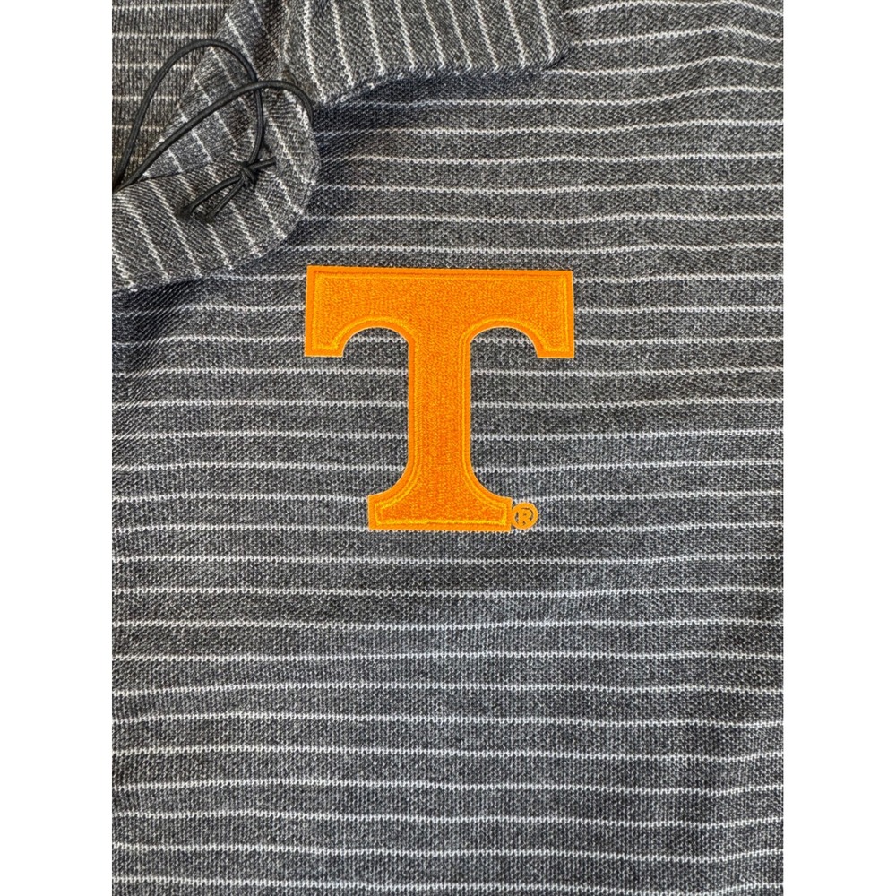 Antigua Tennessee Volunteers Mens Grey Striped Polo Shirt NCAA Vols Size M NEW - Picture 3 of 9
